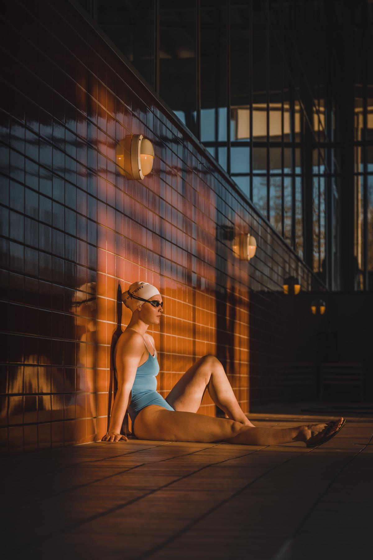 Athlete performing mobility and recovery work